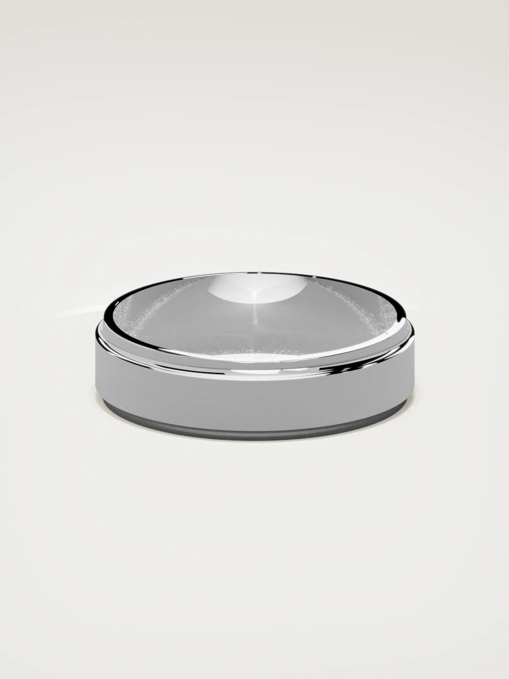 The Marco beveled-edge men's wedding band in 14K white gold, 6 mm, back view