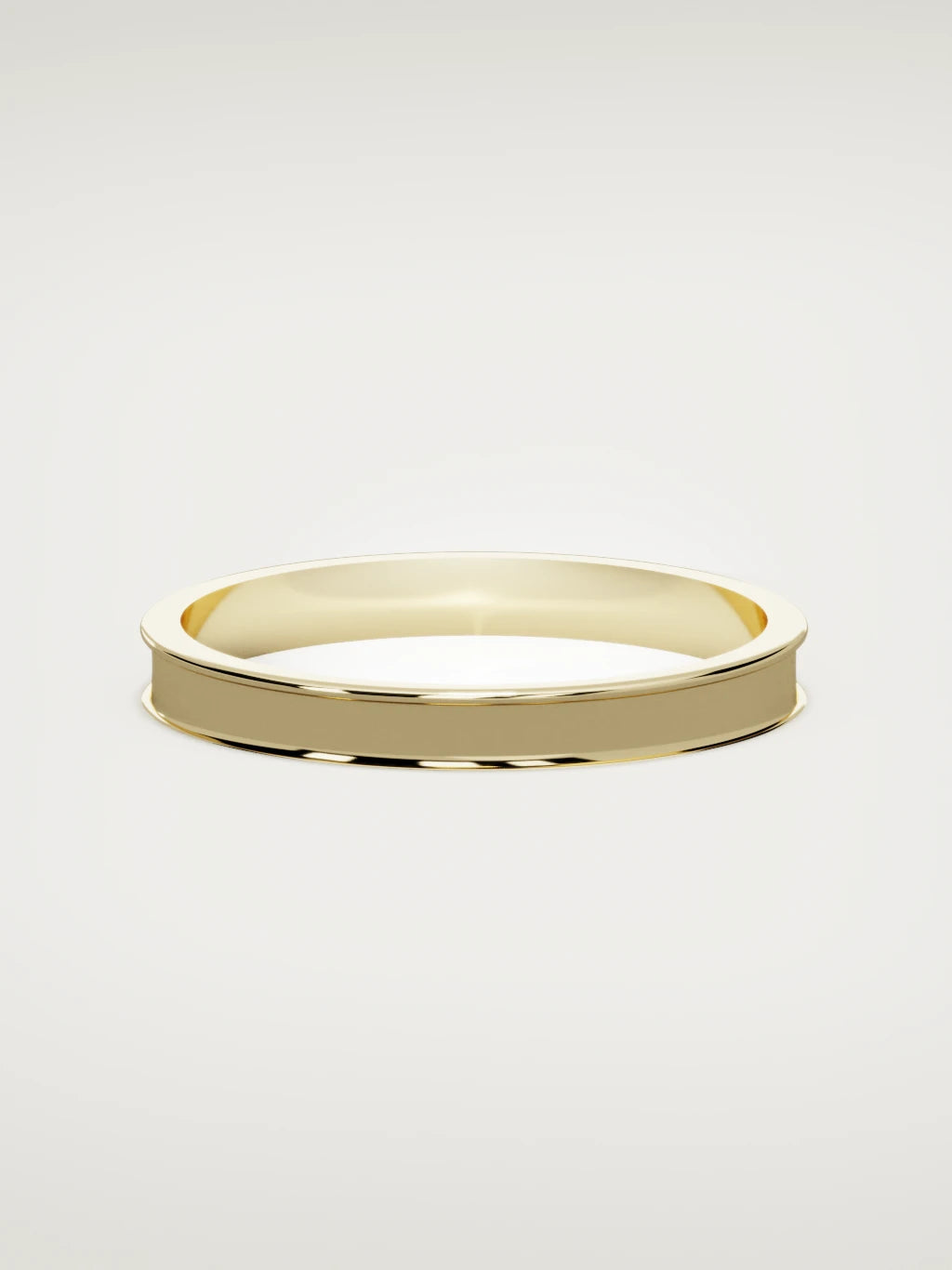 The Valle channel men's wedding band in 14K yellow gold, 3 mm, front view