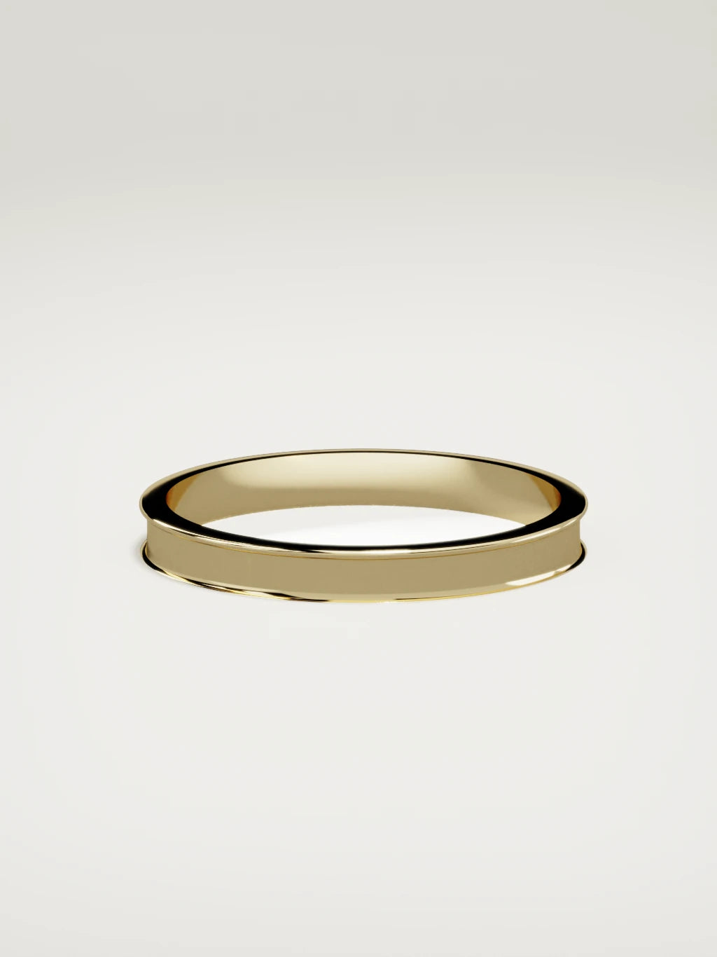 The Valle channel men's wedding band in 14K yellow gold, 3 mm, side view