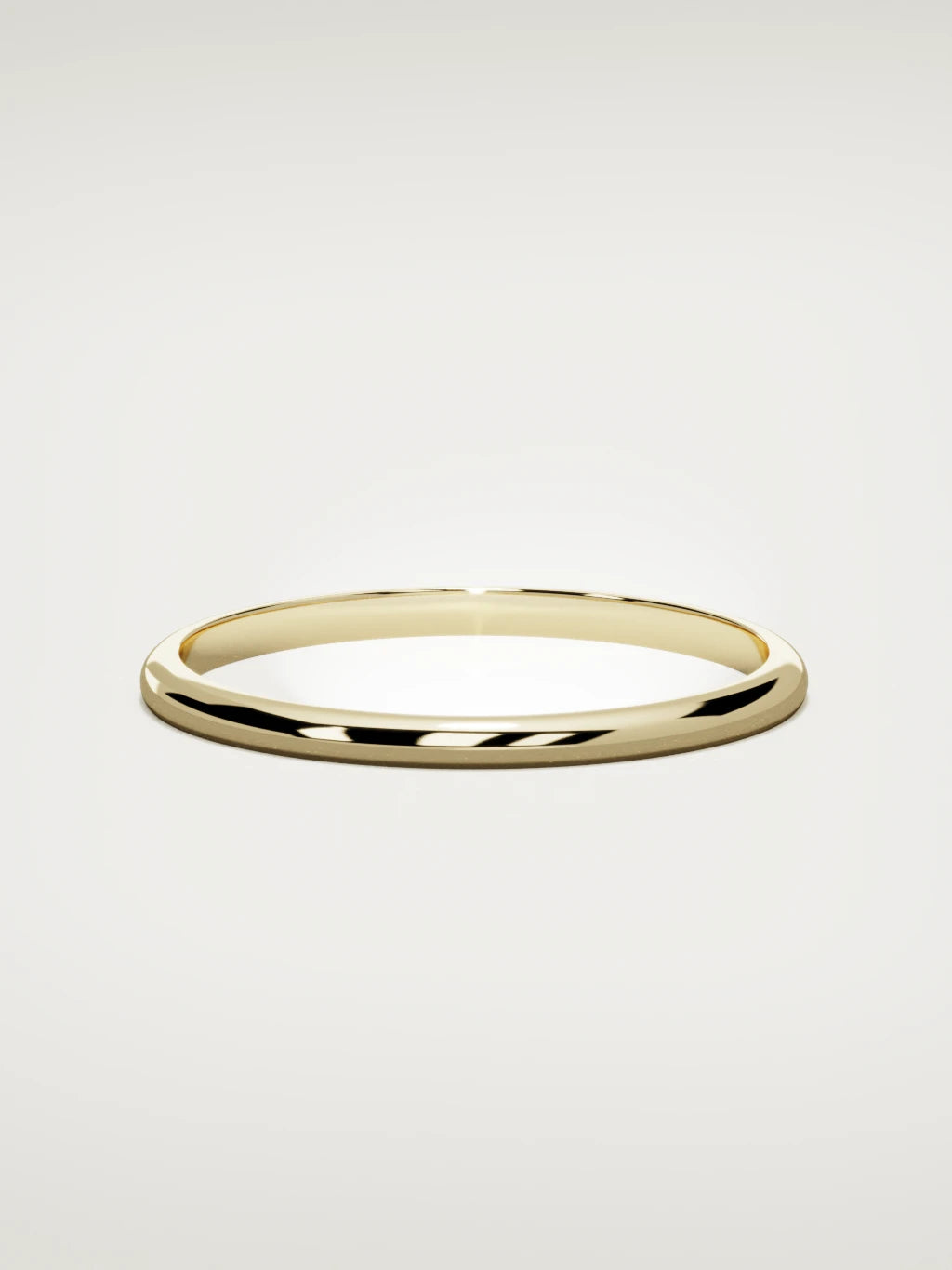 The Domo domed men's wedding band in 14K yellow gold, 2 mm, front view