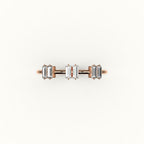 Banda de diamantes con baguette salteada