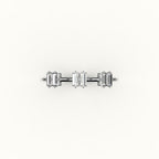 Banda de diamantes con baguette salteada