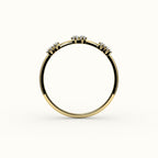 Banda de diamantes con baguette salteada