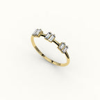 Banda de diamantes con baguette salteada