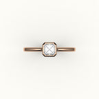 Classic Asscher Cut Bezel Ring Setting