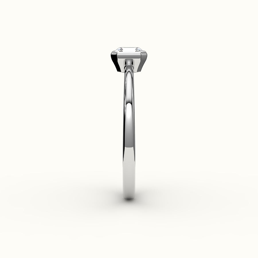 Engaste de anillo con bisel de corte Asscher clásico