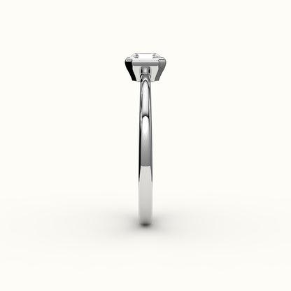 Engaste de anillo con bisel de corte Asscher clásico