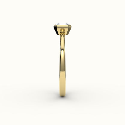 Engaste de anillo con bisel de corte Asscher clásico