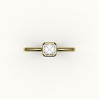 Classic Asscher Cut Bezel Ring Setting