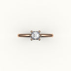 Classic Asscher Cut Solitaire Ring Setting
