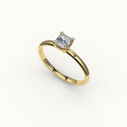 Classic Asscher Cut Solitaire Ring Setting