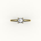 Classic Asscher Cut Solitaire Ring Setting