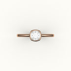 Classic Cushion Cut Bezel Ring Setting