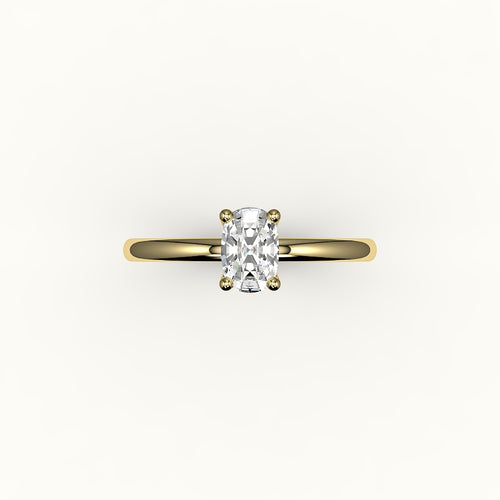 Classic Elongated Cushion Solitaire Ring Setting