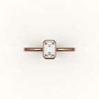 Classic Emerald Cut Bezel Ring Setting