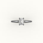 Classic Emerald Cut Solitaire Ring Setting