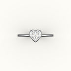 Heart Cut Bezel Ring Setting