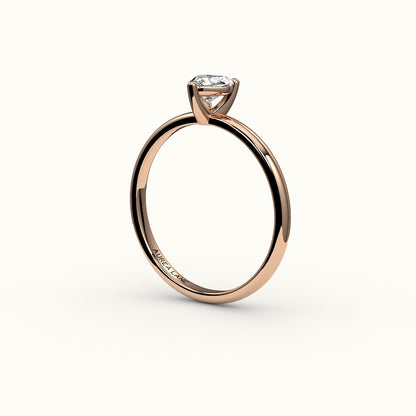 Engaste de anillo solitario con corte de corazón