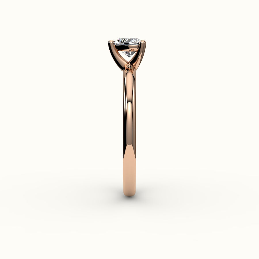 Engaste de anillo solitario con corte de corazón