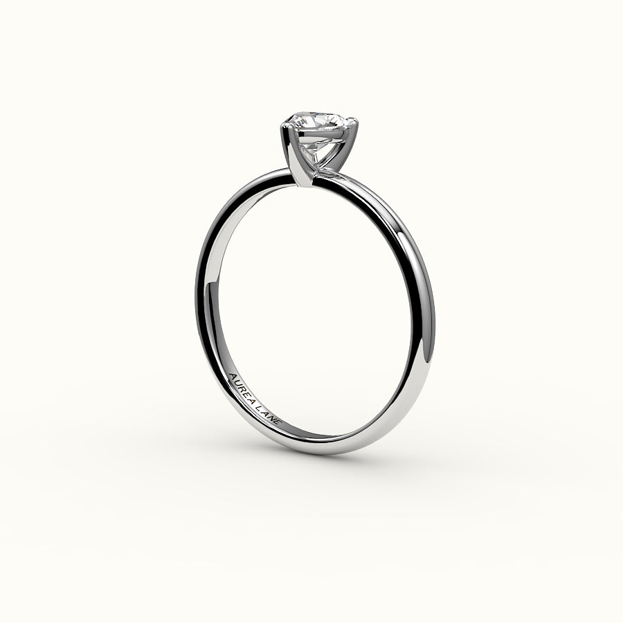 Engaste de anillo solitario con corte de corazón