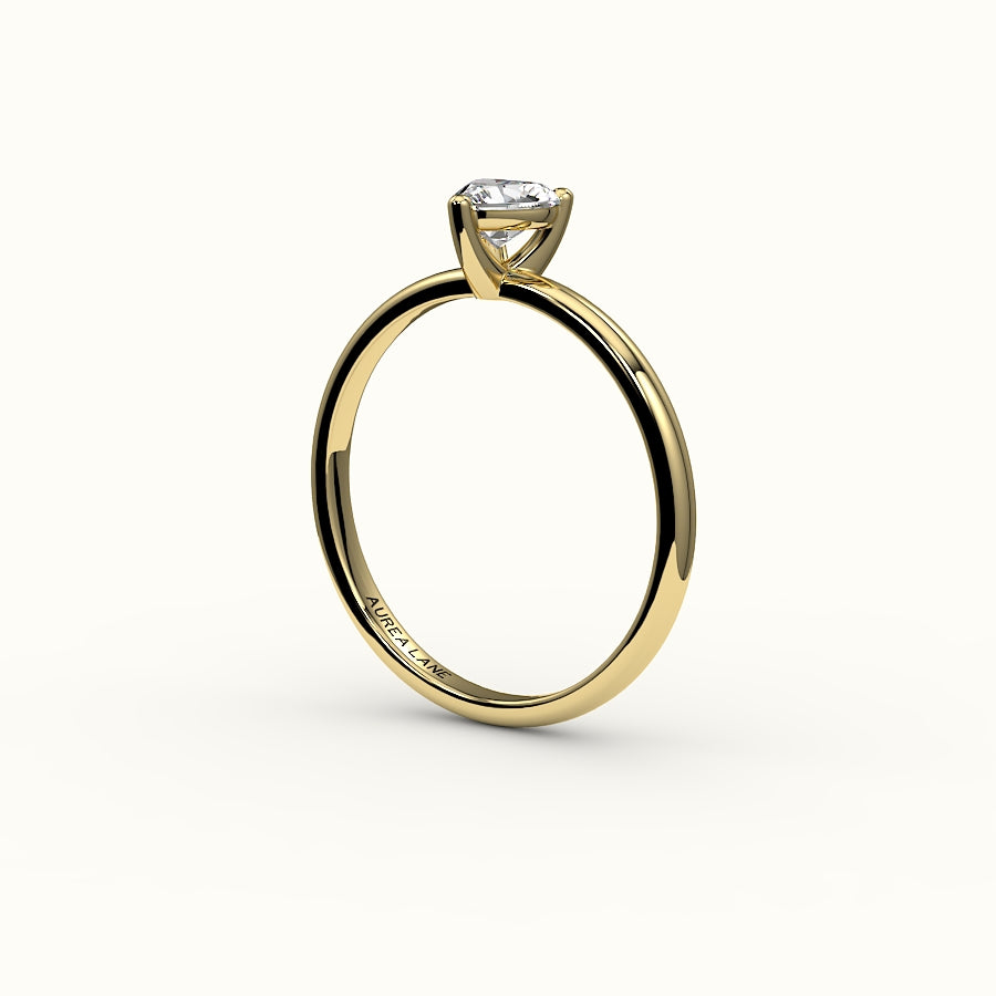 Engaste de anillo solitario con corte de corazón