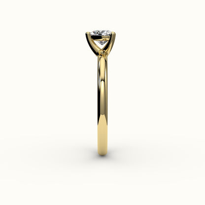 Engaste de anillo solitario con corte de corazón