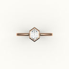 Classic Hexagon Cut Bezel Ring Setting