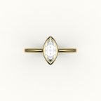 Classic Marquise Cut Bezel Ring Setting