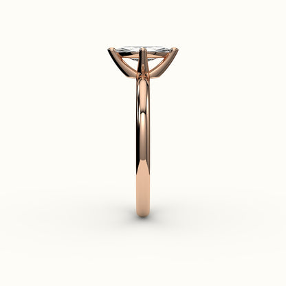 Engaste de anillo solitario de talla marquesa clásica