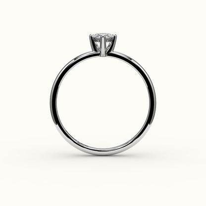 Engaste de anillo solitario de talla marquesa clásica