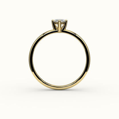 Engaste de anillo solitario de talla marquesa clásica
