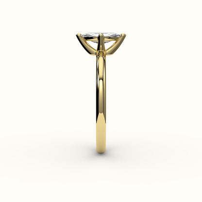Engaste de anillo solitario de talla marquesa clásica