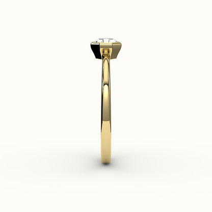 Engaste clásico de anillo con bisel de corte octogonal