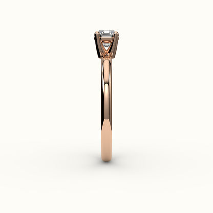 Engaste clásico de anillo solitario de corte octogonal