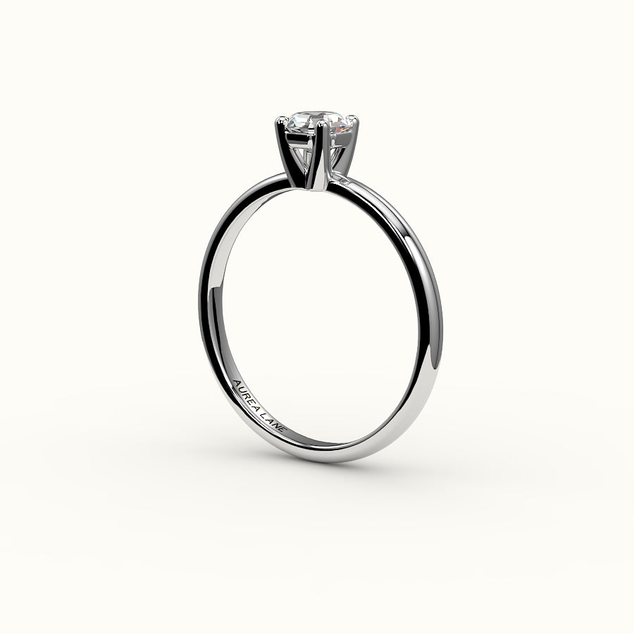 Engaste clásico de anillo solitario de corte octogonal
