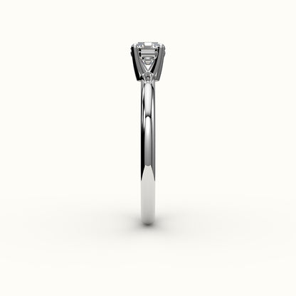 Engaste clásico de anillo solitario de corte octogonal