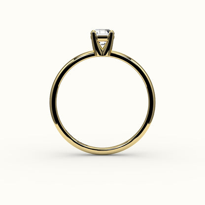 Engaste clásico de anillo solitario de corte octogonal