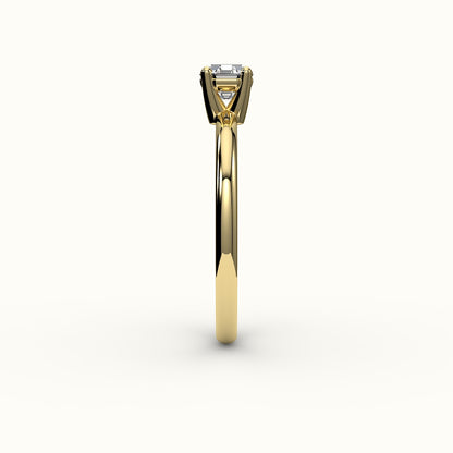 Engaste clásico de anillo solitario de corte octogonal