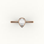 Classic Pear Cut Bezel Ring Setting