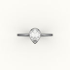 Classic Pear Cut Bezel Ring Setting