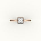 Princess Cut Bezel Ring Setting
