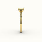 Princess Cut Bezel Ring Setting