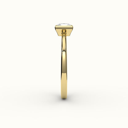 Engaste de anillo con bisel de corte princesa