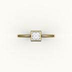 Princess Cut Bezel Ring Setting