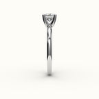 Princess Cut Solitaire Ring Setting with Support Rail