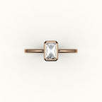 Classic Radiant Cut Bezel Ring Setting