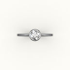 Classic Round Cut Bezel Ring Setting