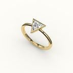 Triangle Cut Bezel Ring Setting