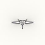 Triangle Cut Solitaire Ring Setting