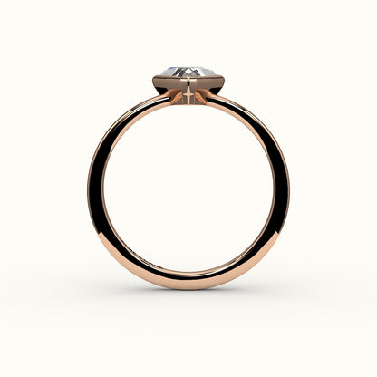 Engaste de anillo con bisel de corte trillón